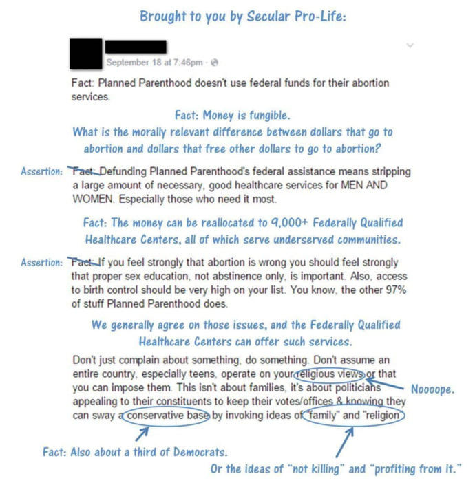 fact planned parenthood doesn’t use federal funds