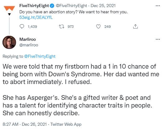 I refused to abort.