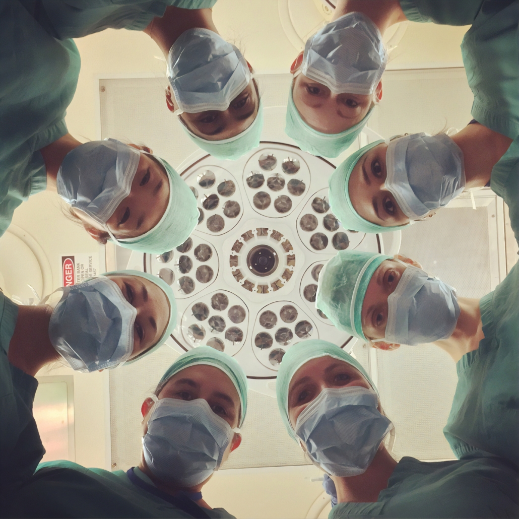 Doctors in operating room