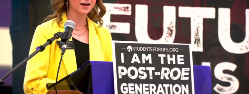 Kaitlyn Ruch at a pro-life rally