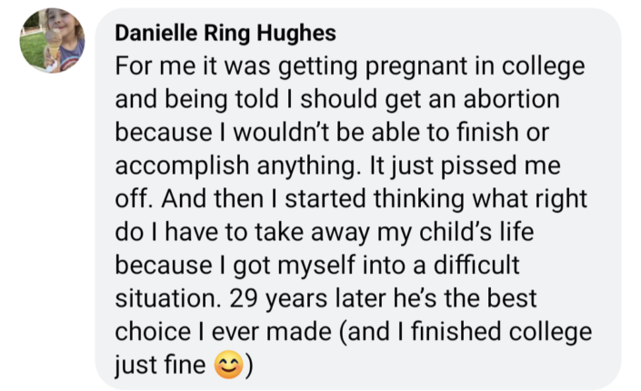being told I should get an abortion