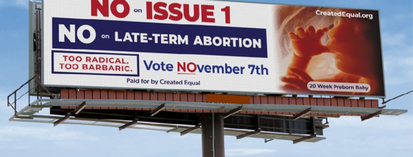 Billboard urges NO vote on Ohio Issue 1