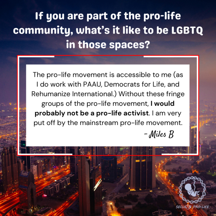 I would probably not be a pro-life activist
