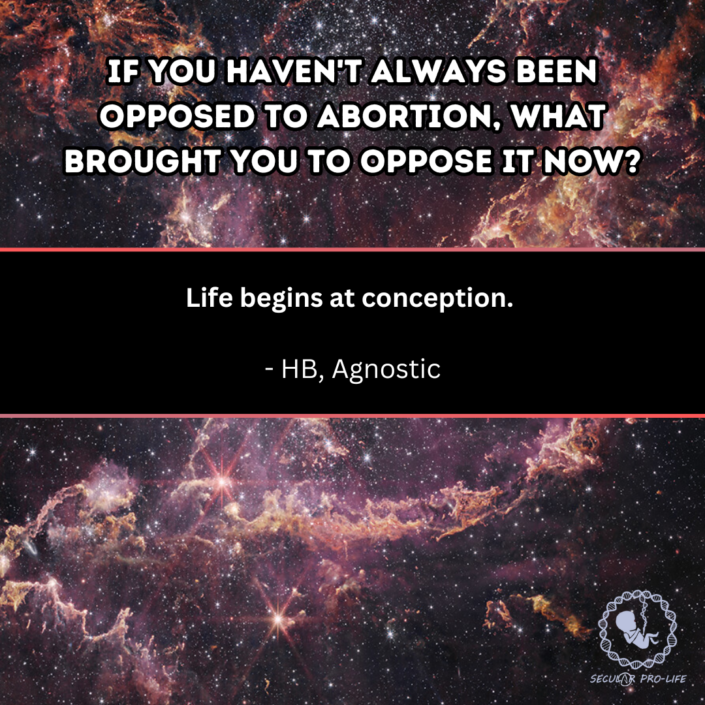 Life begins at conception Life begins at conception