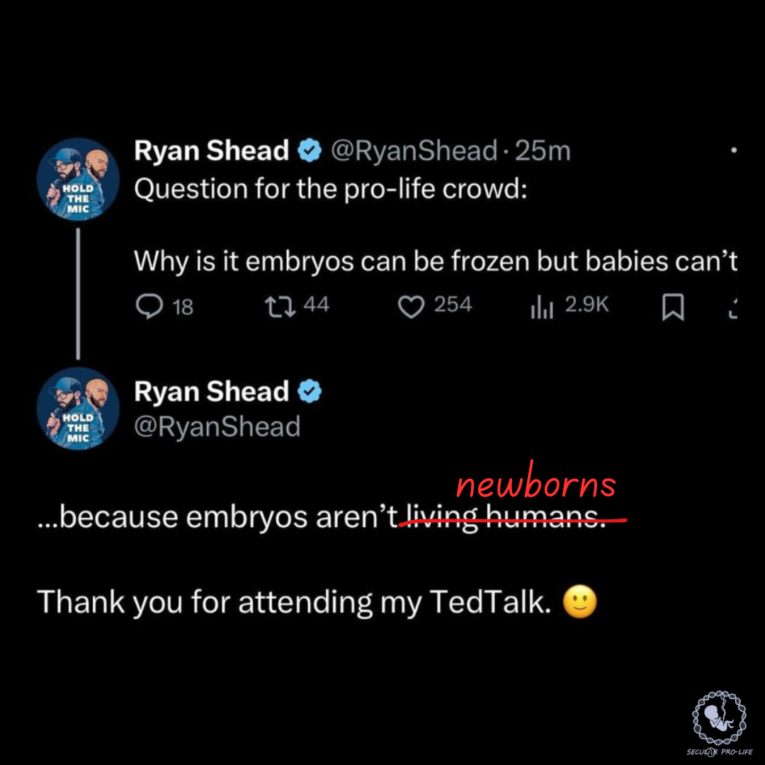 embryos aren’t newborns