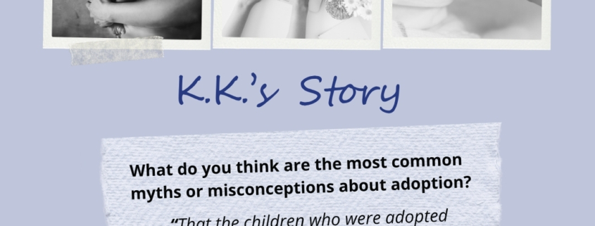 KK's adoption story image and quote